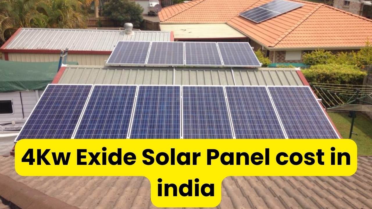 4Kw Exide Solar Panel cost in india